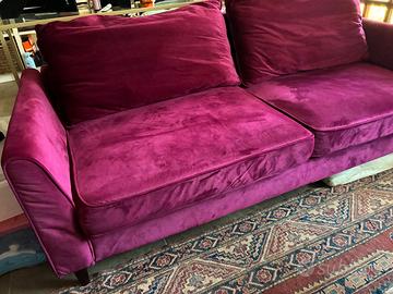 divano tre posti velluto