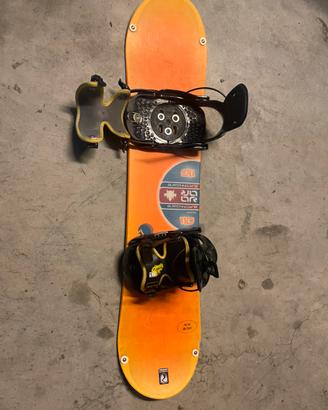 Tavola da snowboard bambino 110 + attacchi