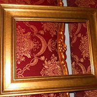 Rara cornice in mogano massello