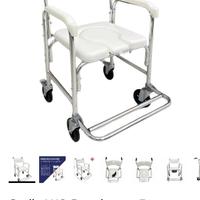 Sedia WC doccia con ruote