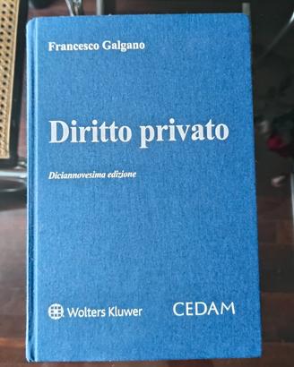 Testo Universitario di Diritto privato. Galgano.