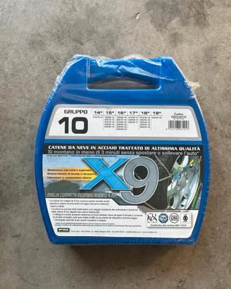 Catene da neve CORA X9 Gruppo 10 (9mm) - NUOVE