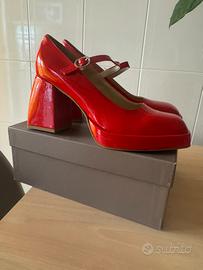 Scarpe rosse 41 in pelle