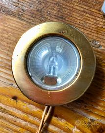 3 faretti alogeni cromati color oro