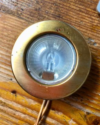 3 faretti alogeni cromati color oro