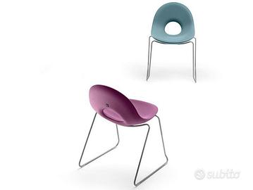 Sedia a slitta Lyxo design Candy