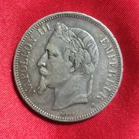 5 Franchi Napoleone III 1870 BB Strasbourg Argento