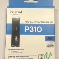 SSD Crucial P310 500GB PCIe Gen4 NVMe 2280 M.2