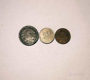 Lotto 3 monete Gracia:10Lepta Giorgio 1882 + 2 Dra