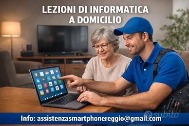 Insegnante uso del computer, tablet e smartpfone