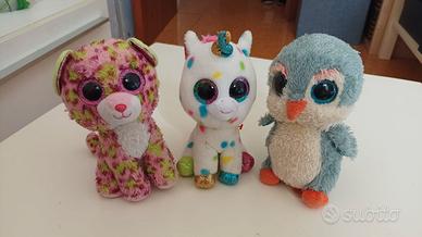 TRIO DI PELUCHE marca TY “BEANIE BOOS” 