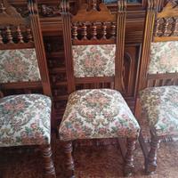 6 sedie originali imbottite modernariato