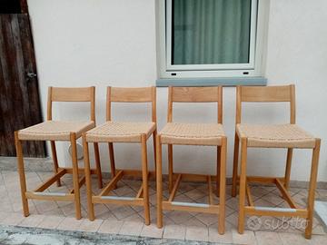 Sgabelli per cucina in rovere naturale