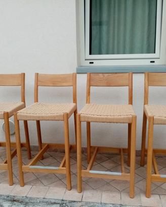 Sgabelli per cucina in rovere naturale
