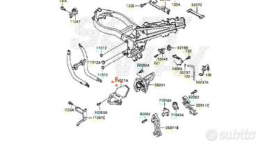 STAFFA PEDANA ANT SX Kawasaki ZZR 1100 350111520GD