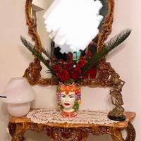 Splendida console e specchiera in stile Barocco