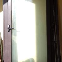 Porte Finestre Alluminio Marrone 80x220