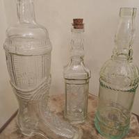 ANTICHE VECCHIE BOTTIGLIE in VETRO da COLLEZIONE