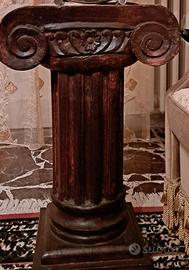 Mezze colonne antiche in legno, Cassapanca dondolo