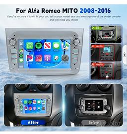 VECHTEL Autoradio 2G+64G Android 15 per Alfa Romeo
