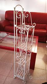 Colonna vintage porta-DVD porta-libri in ferro