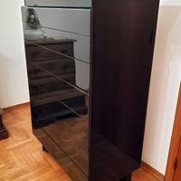 Cassettiera 7 cassetti nera laccata