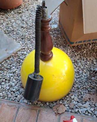 lampadario vintage giallo