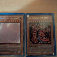 coppia di carte Yu gi oh molto rare 