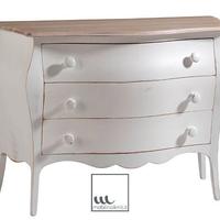 Comò bombato shabby chic