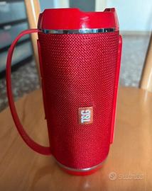 Cassa Bluetooth portatile rossa T&G