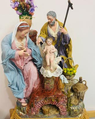 NATIVITÀ Napoletana su base color oro