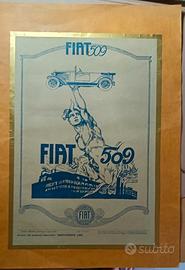 Poster locandina manifesto originale fiat 509