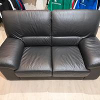 Divano in vera pelle NERO