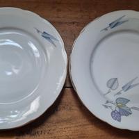 2 piatti dessert vintage porcellana Cecoslovacchia