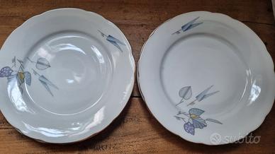 2 piatti dessert vintage porcellana Cecoslovacchia