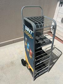 Carrello metallo scaffale industriale