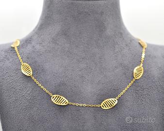 Collana fantasia in oro giallo