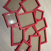 Portafoto multiplo rosso