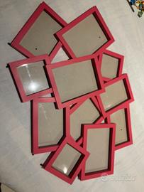Portafoto multiplo rosso