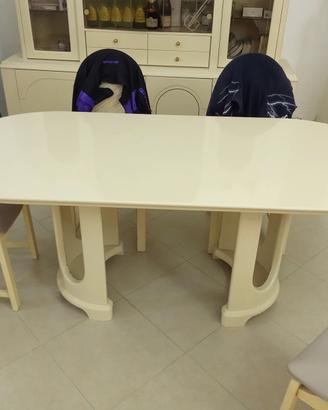 Tavolo Ovale Laccato Legno