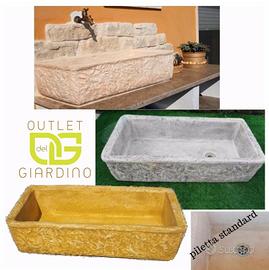 Lavandino lavabo per cucina bagno in cemento marmo