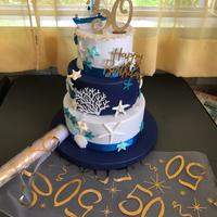 Torta scenografia 50 compleanno