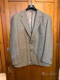 LORO PIANA Vintage Men Wool Plaid Jacket Size  52