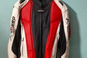 giacca moto totalmente in pelle 