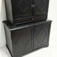 Mobile bar in legno completo di bicchieri e access