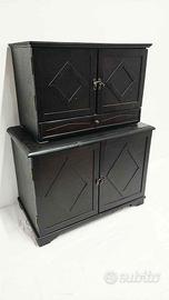 Mobile bar in legno completo di bicchieri e access