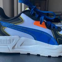 Scarpe Puma Lite blu/arancio n.39 ma vestono 38