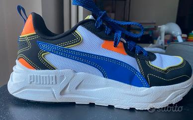Scarpe Puma Lite blu/arancio n.39 ma vestono 38
