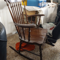 Sedia a dondolo in legno t.moro seduta larga