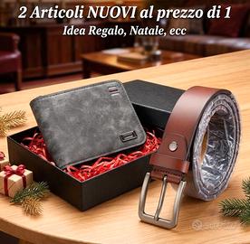 Set Cintura Uomo + Portafoglio NUOVI *idea Natale*
